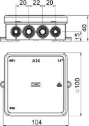 Imagine Doză de derivație OBO A 14 100x100x38