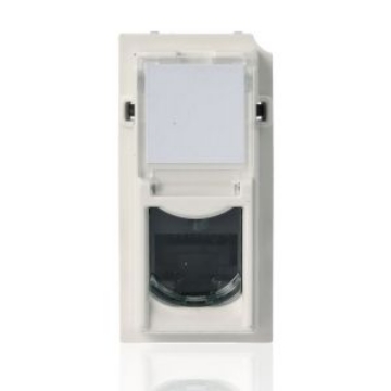 Arată detalii pentru Placă RJ11/RJ45 Living Now BTICINO, 1 modul, alb Imagine Placă RJ11/RJ45 Living Now BTICINO, 1 modul, alb