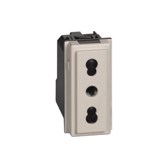 Imagine Priză modulară 2P+T 1M 10/16A Nisip KM4180