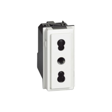 Arată detalii pentru Priză standard italiană 2P+T 10/16A 250V albă Living Now Imagine Priză standard italiană 2P+T 10/16A 250V albă Living Now