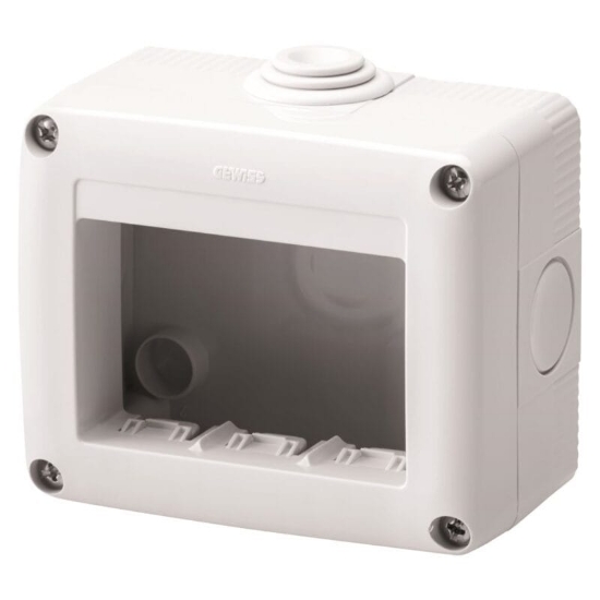 Imagine Doza aparat gips carton Gewiss GW24404PM, modulară, 4 module, 133 x 73 x 50 mm