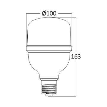 Arată detalii pentru Bec LED 30W T100 6500K 3000LM E27 Imagine Bec LED 30W T100 6500K 3000LM E27