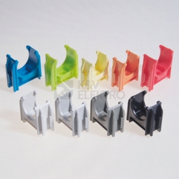 Arată detalii pentru Clema fixare pentru tub rigid Ø20mm neagră, HF, stabilizată UV, cu autostingere Imagine Clema fixare pentru tub rigid Ø20mm neagră, HF, stabilizată UV, cu autostingere