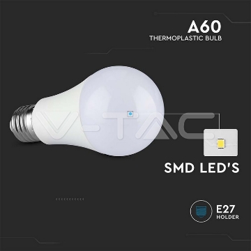 Arată detalii pentru Bec LED V-TAC A60 E27 8.5W 6500K Imagine Bec LED V-TAC A60 E27 8.5W 6500K