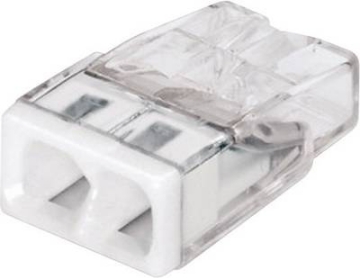 Arată detalii pentru Clema de legătură rapidă WAGO 2273-202 pentru conductori rigizi 2x2,5mm², transparentă Imagine Clema de legătură rapidă WAGO 2273-202 pentru conductori rigizi 2x2,5mm², transparentă