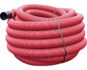 Imagine Tub flexibil riflat, TEHN-TR40, 40 mm, roșu (Copex)