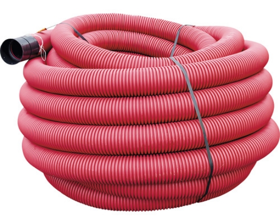 Imagine Tub flexibil riflat, TEHN-TR40, 40 mm, roșu (Copex)