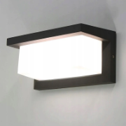 Imagine Aplica de perete pentru exterior din aluminiu alb cu soclu E27 și protecție IP44