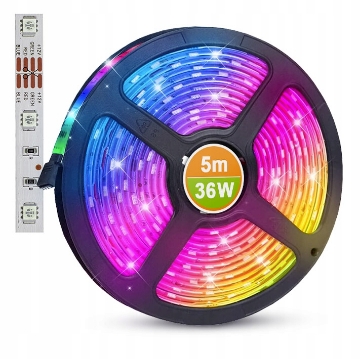 Arată detalii pentru Bandă LED 7.2W 12V IP20 RGB+W 36 LED/m Imagine Bandă LED 7.2W 12V IP20 RGB+W 36 LED/m