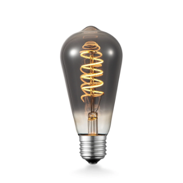 Arată detalii pentru Bec LED ST64 E27 5W cu filament, reglabil 2200K alb cald Imagine Bec LED ST64 E27 5W cu filament, reglabil 2200K alb cald