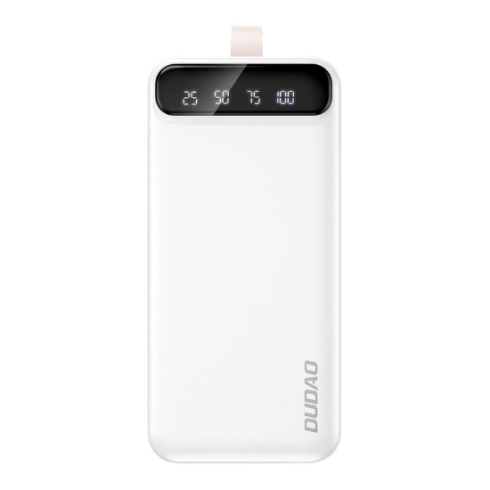 Imagine Acumulator extern Dudao 30000 mAh 3x USB cu afișaj LED și lampă negru