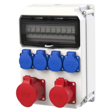 Arată detalii pentru Tablou organizare șantier SCAME E1 cablat 3xSchuko IP54 Imagine Tablou organizare șantier SCAME E1 cablat 3xSchuko IP54