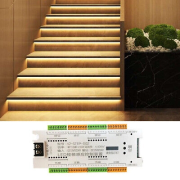 Arată detalii pentru Controler Iluminat Inteligent Scări 220V 24V 32 Trepte Senzori de Mișcare Intensitate Variabilă II3840 Imagine Controler Iluminat Inteligent Scări 220V 24V 32 Trepte Senzori de Mișcare Intensitate Variabilă II3840