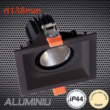 Arată detalii pentru SPOT LED PĂTRAT REGLABIL 30W 230V 3000K NEGRU Imagine SPOT LED PĂTRAT REGLABIL 30W 230V 3000K NEGRU
