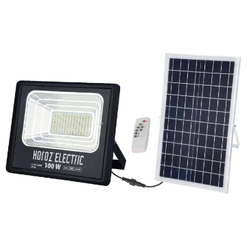 Arată detalii pentru Proiector LED cu încărcare solară, 100W, Negru, 6400K, 3.2V Imagine Proiector LED cu încărcare solară, 100W, Negru, 6400K, 3.2V