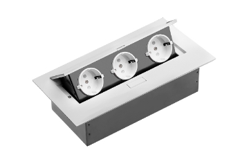 Arată detalii pentru Ansamblu birou 3 prize Schuko alb AE-PB03GS-10 Imagine Ansamblu birou 3 prize Schuko alb AE-PB03GS-10