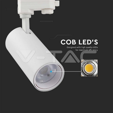 Arată detalii pentru Spot LED pe șină COB 30W 6500K Alb Imagine Spot LED pe șină COB 30W 6500K Alb