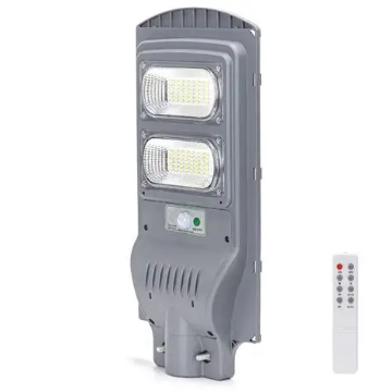 Arată detalii pentru Lampă stradală cu LED ST02 solară cu senzor și telecomandă, 100W, 6500K, IP65 Imagine Lampă stradală cu LED ST02 solară cu senzor și telecomandă, 100W, 6500K, IP65