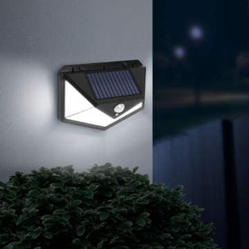 Arată detalii pentru Proiector Solar cu LED și Senzor de Mișcare 12W L.Albă IP54 Negru Imagine Proiector Solar cu LED și Senzor de Mișcare 12W L.Albă IP54 Negru