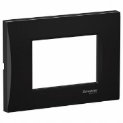 Imagine Rama curbata Schneider Electric Easy Styl, 3 module, negru metalic
