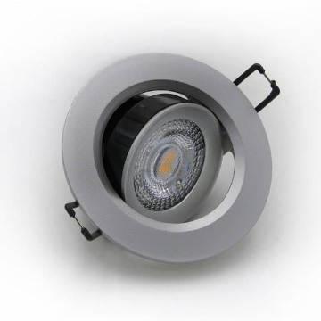Arată detalii pentru Spot LED reglabil 7W argintiu 230V lumină rece Imagine Spot LED reglabil 7W argintiu 230V lumină rece