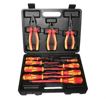 Arată detalii pentru Trusa cu 11 scule galben-roșu VDE 1000V L:160MM Imagine Trusa cu 11 scule galben-roșu VDE 1000V L:160MM