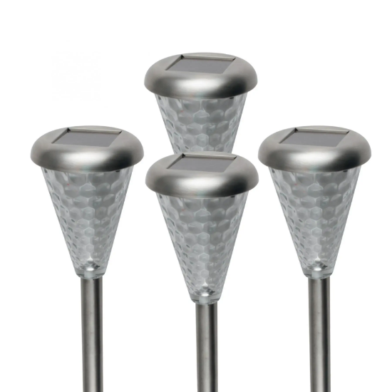 Imagine Lampă de grădină din inox cu acumulator solar H:470