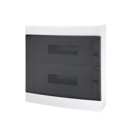 Imagine Tablou de distribuție încastrat Gewiss 36 module cu ușă transparentă fumurie