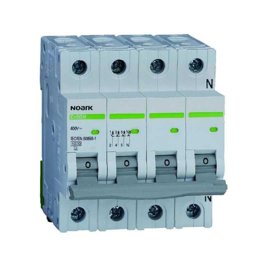 Imagine Siguranță automată tetrapolară Noark Ex9BS 3P+N 63A curba C 4.5kA 102190