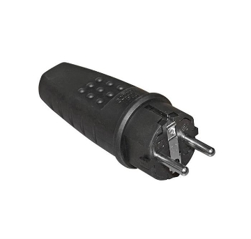 Arată detalii pentru Stecher Schuko cu CP din PVC tip 'A' - negru Imagine Stecher Schuko cu CP din PVC tip 'A' - negru