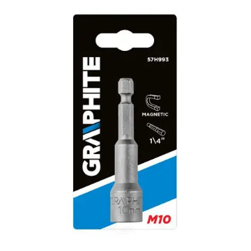 Arată detalii pentru Bit tubular cu cap magnetic 10x65mm GRAPHITE Imagine Bit tubular cu cap magnetic 10x65mm GRAPHITE