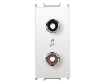 Arată detalii pentru Priză audio 1 modul alb Unica Imagine Priză audio 1 modul alb Unica