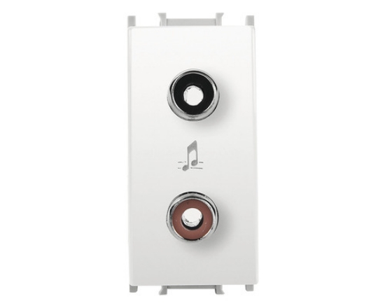 Imagine Priză audio 1 modul alb Unica