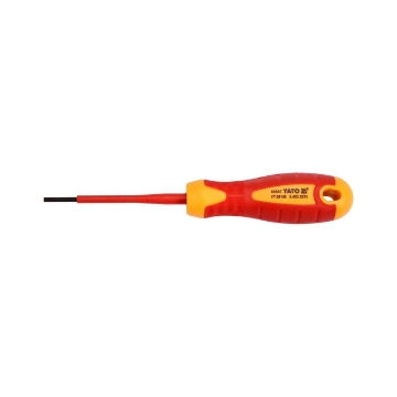 Arată detalii pentru Șurubelniță izolată plată SL 2,5 75mm 1kVAC oțel aliat Imagine Șurubelniță izolată plată SL 2,5 75mm 1kVAC oțel aliat