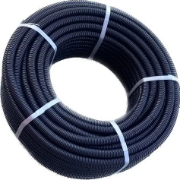 Imagine Tub Riflat FI 32 ignifug tip Copex, METRONOM, PVC, Negru, diametru 32 mm