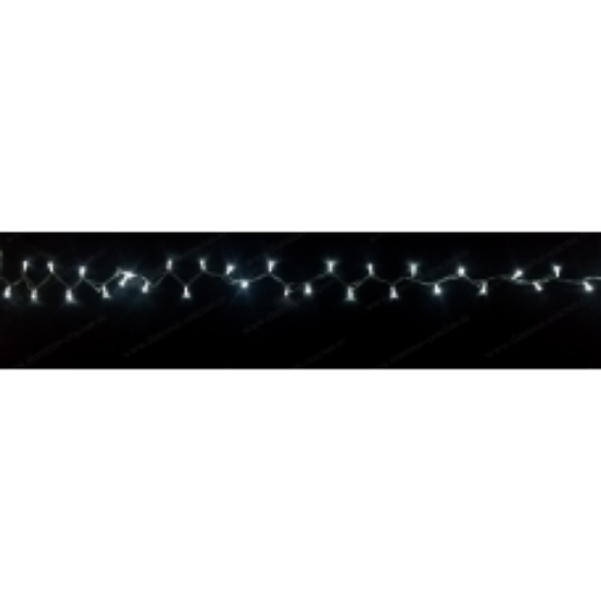 Imagine Ghirlanda extensibila 100 LED Alb Cald cu Cablu Negru 2x1m 