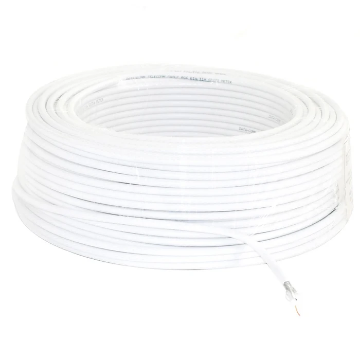 Arată detalii pentru Cablu Coaxial RG6 CX4 Cu/Cu 75ohm Alb 500m/buc Imagine Cablu Coaxial RG6 CX4 Cu/Cu 75ohm Alb 500m/buc