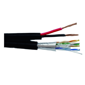 Arată detalii pentru Cablu FTP SIAMEZ Cat 5E 8 Cupru + 2x0,75 + Sufă Q5 Imagine Cablu FTP SIAMEZ Cat 5E 8 Cupru + 2x0,75 + Sufă Q5