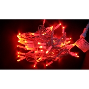 Imagine Șir extensibil 50 LED roșii cu cablu alb 5m - S-OUT