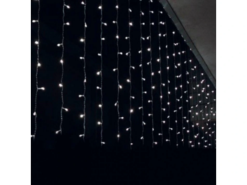 Arată detalii pentru Perdea luminoasă 204 LED-uri alb rece cu cablu negru 1x4m  Imagine Perdea luminoasă 204 LED-uri alb rece cu cablu negru 1x4m