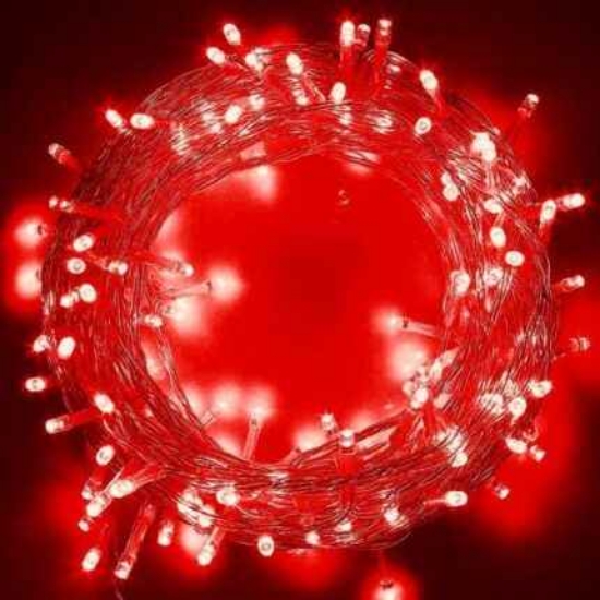 Imagine Ghirlandă extensibilă, 180 LED, Roșu, cablu alb, 5 x 0.7m