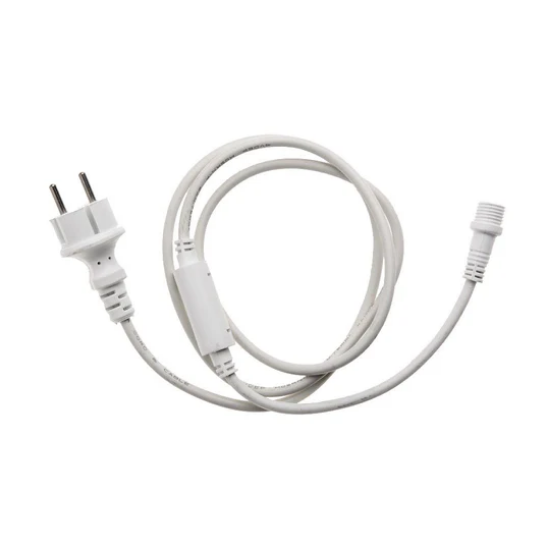 Imagine Ștecher alimentare cu cablu pentru ghirlande și instalații extensibile, alb, 1.5m, IP44, S-Out