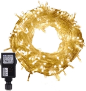 Imagine Șir extensibil 50 LED Alb Cald cu Cablu Alb 5m S-OUT