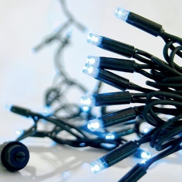 Arată detalii pentru Șir luminos, 100 LED-uri de 5mm, cablu verde, LED-uri albastre fiecare 10 cm Imagine Șir luminos, 100 LED-uri de 5mm, cablu verde, LED-uri albastre fiecare 10 cm