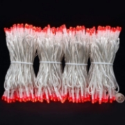 Imagine Ghirlandă extensibilă 64 LED+FLASH, Roșie, cu Cablu Alb, 1.6x0.7m+3m S-OUT