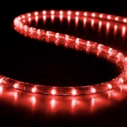 Imagine Furtun LED, conexiune dublă, roșu, 50 m, 30 LED/m și 6 LED alb cu FLASH, cu protecție UV