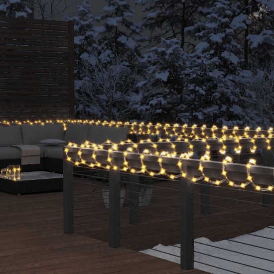Imagine Instalație cu 120 LED-uri, alb cald, 5 m, PVC