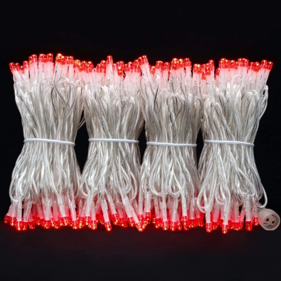 Imagine Instalație cu 300 LED-uri, roșu, 30 m, cablu ab