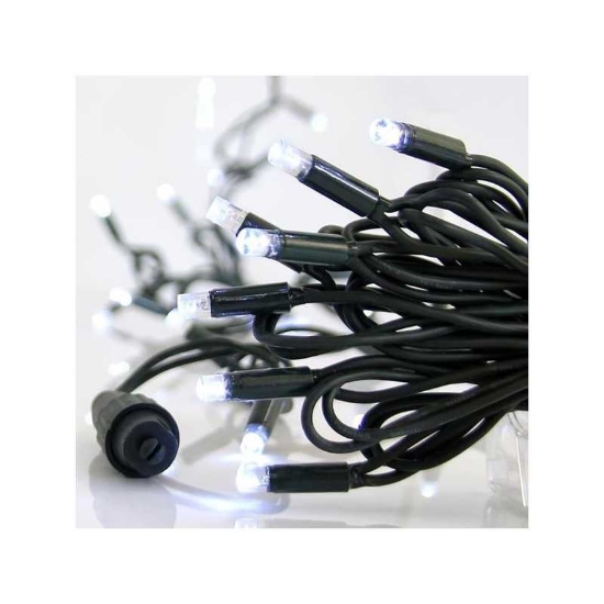 Imagine Șir Luminos 100 LED Alb 230V Interconectabil IP65 cu Cablu Verde 1.5M