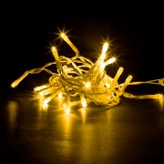 Imagine Șir luminos 100 LED-uri Alb Cald 230V Interconectabil IP65 cu Cablu Alb 1,5M